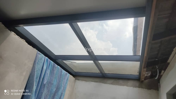 GLASS ROOFING MIX ALUMBOND COMPOSITE PANEL @JALAN 2/38G, TAMAN SRI SINAR, SEGAMBUT, KUALA LUMPUR