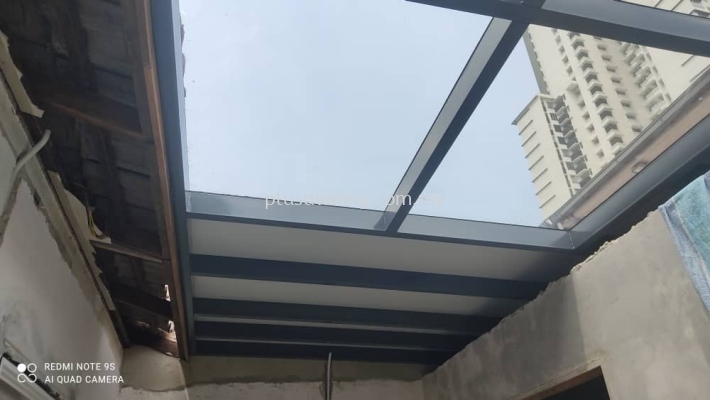 GLASS ROOFING MIX ALUMBOND COMPOSITE PANEL @JALAN 2/38G, TAMAN SRI SINAR, SEGAMBUT, KUALA LUMPUR