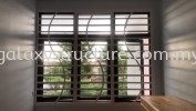 Progress done (Double storey house):To fabrication,supply and install mild steel new design laser cut powder coated window grille with opening - Taman Sentosa  Window Grill