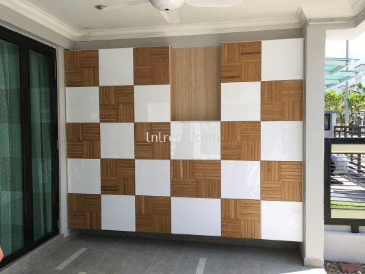 Feature wall in PJ KL Selangor Malaysia #plywood #melamine #veneer #spray paint #laminate #customize