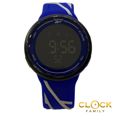 Reebok Digital Blue and White Silicone Unisex Watch RV-ELI-G9-PBIN-BN