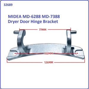 Code: 32689 MIDEA MD-6288 MD-7388 Original Dryer Door Hinge Bracket