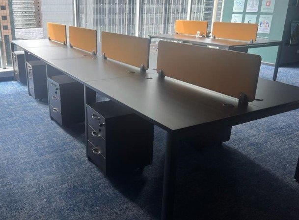 Office Furniture Pj Office Workstation Table Cluster Of 6 Seater | Office Cubicle | Office Partition