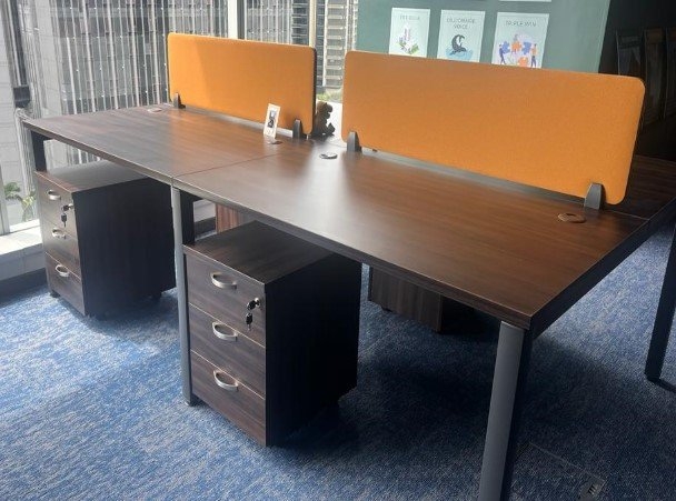 Office Furniture Pj Office Workstation Table Cluster Of 4 Seater | Office Cubicle | Office Partition