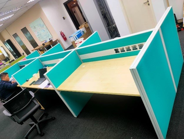 Office Furniture Kelana Jaya Office Workstation Table Cluster Of 6 Seater | Office Cubicle | Office 
