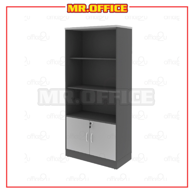 G-SERIES SEMI SWINGING DOOR MEDIUM CABINET (COLOR : DARK GREY & LIGHT GREY)