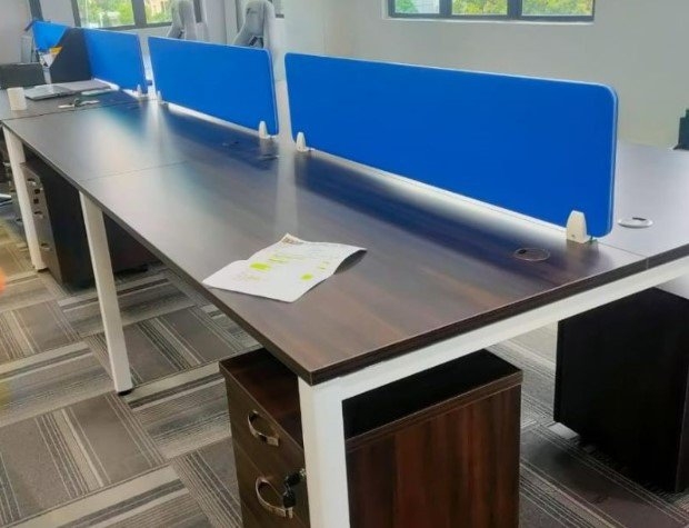 Office Furniture Shah Alam Office Workstation Table Cluster Of 4 Seater | Office Cubicle | Office Pa