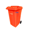 Leader 240L Mobile Garbage Bin (Orange) 2 Wheels Garbage Bin Garbage Bin