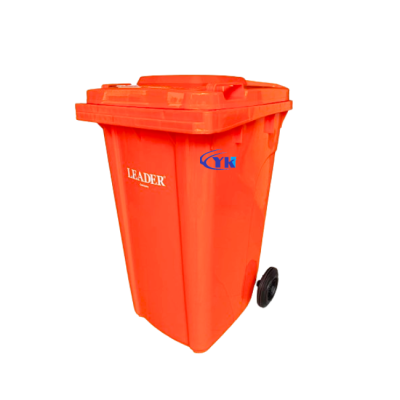 Leader 240L Mobile Garbage Bin (Orange)