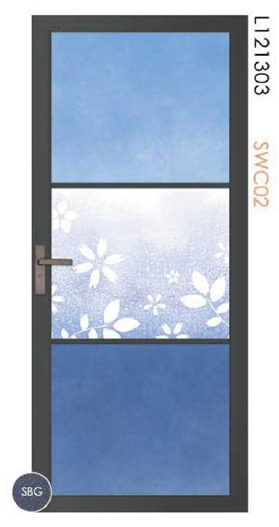 Aluminium Door : L121303 Aluminium Bathroom Door Aluminium Door Choose Sample / Pattern Chart