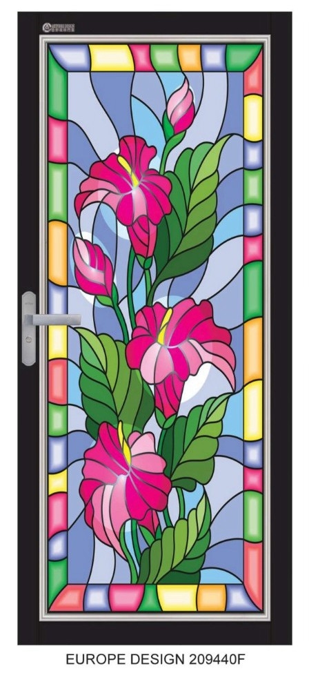 Stained Glass Art : 209440F Stained Glass Art : 209440F Stained Glass Aluminium Door Aluminium Door Choose Sample / Pattern Chart