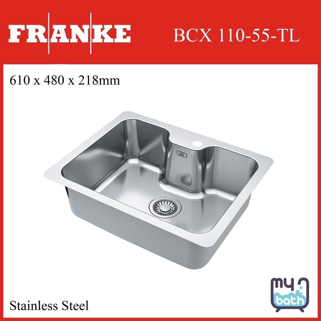 Franke BCX 110-55-TL Stainless Steel Sink Stainless Steel Sink Kitchen Sink Choose Sample / Pattern Chart
