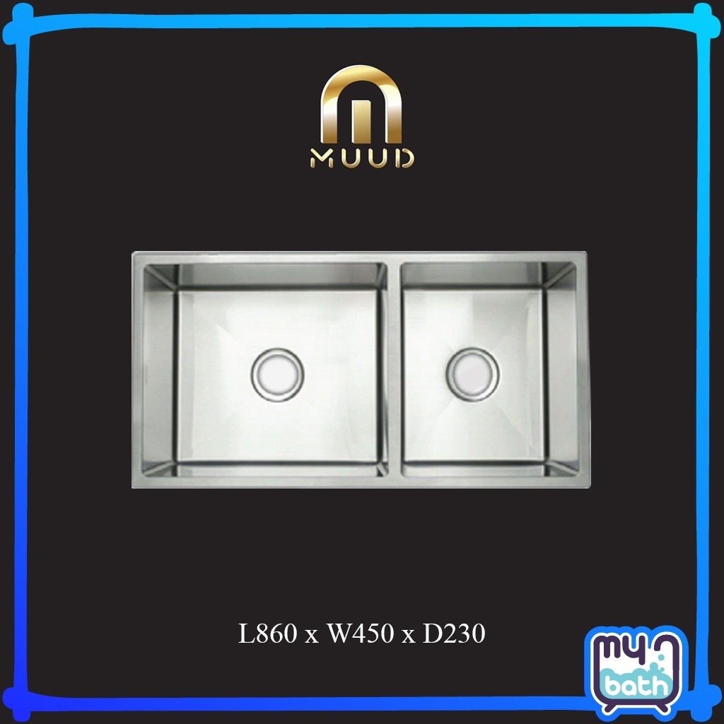 MUUD MKS 8645 Single Bowl Undermount Stainless Steel Kitchen Sink Stainless Steel Sink Kitchen Sink Choose Sample / Pattern Chart