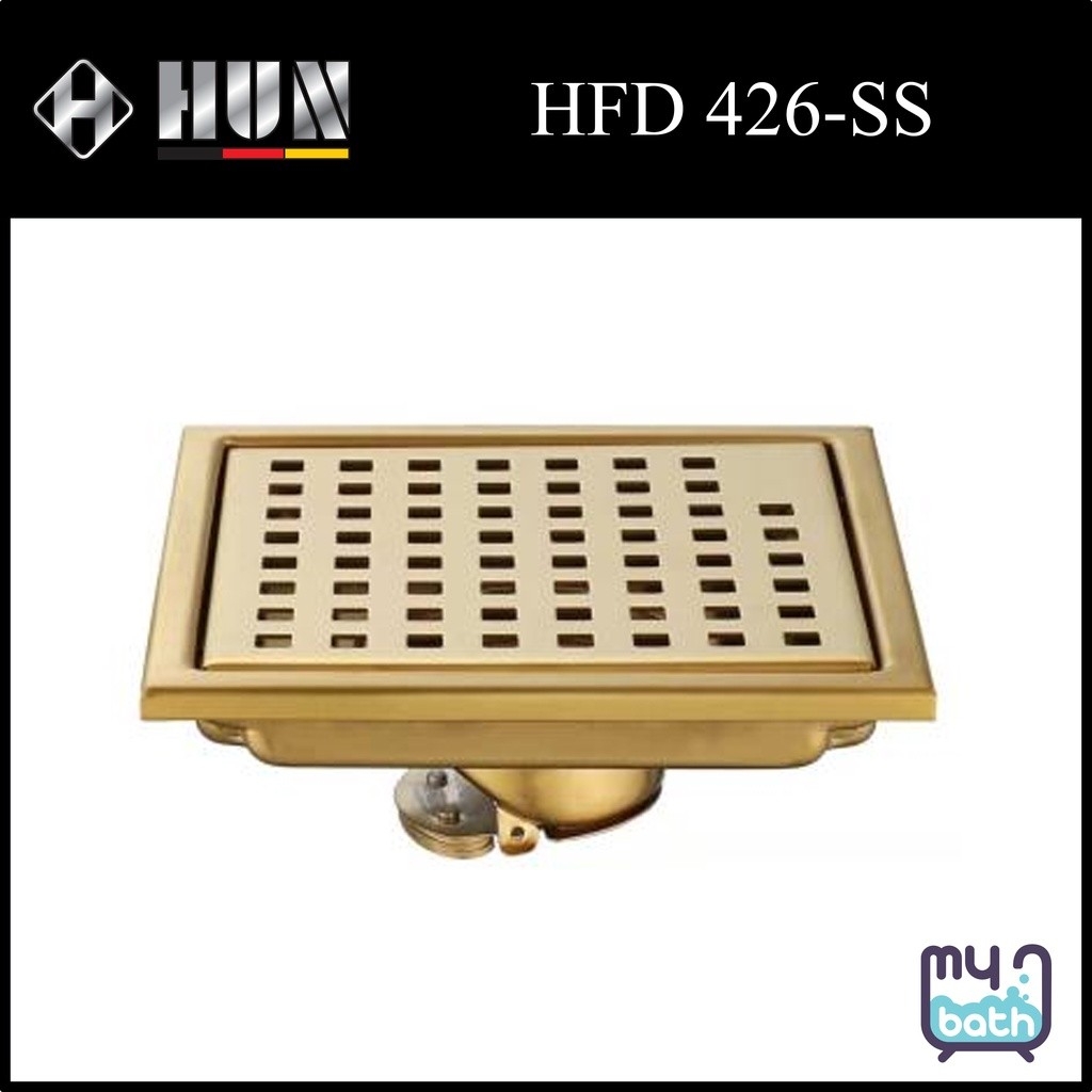 HUN HFD 426-SS (Nano Gold) Bathroom Floor Drain Bathroom / Washroom Choose Sample / Pattern Chart