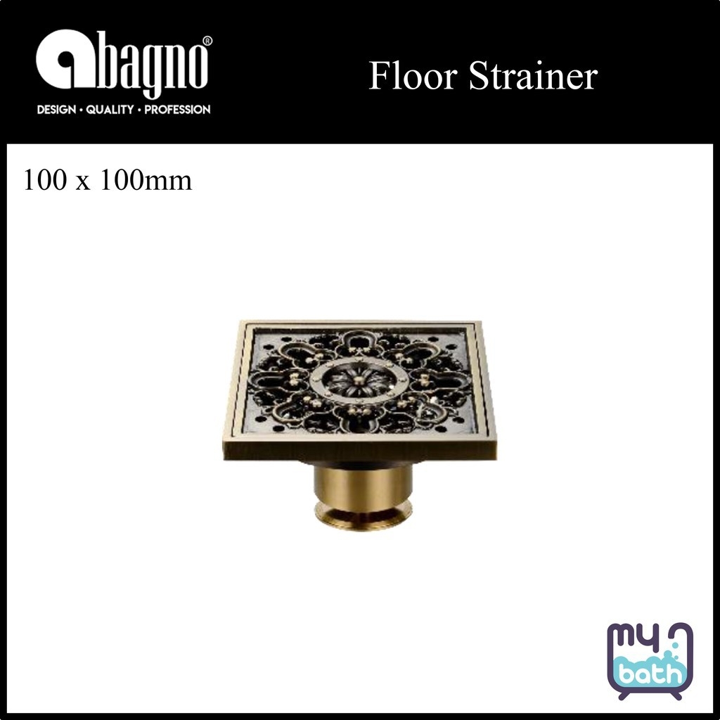 Abagno FD-10161-BR 100 x 100mm Bathroom Floor Drain Bathroom / Washroom Choose Sample / Pattern Chart