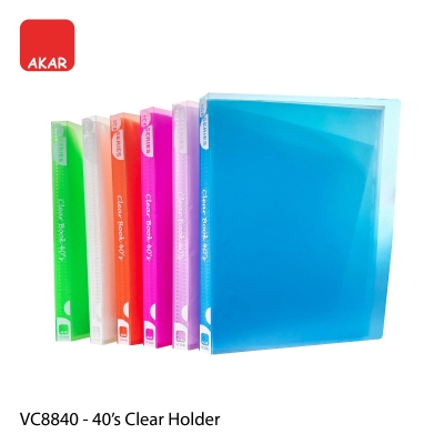 A4 Size 40pgs Transparent Ice Series Clear Holder