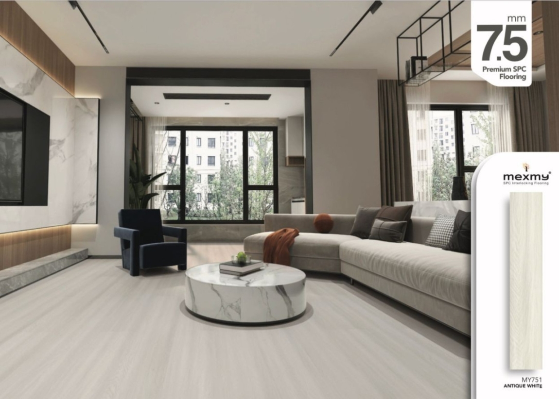 Product Catalog - MY751 Antique White  Mexmy 7.5mm SPC Flooring Catalog Flooring & Floor Laminate Catalog & Brochure