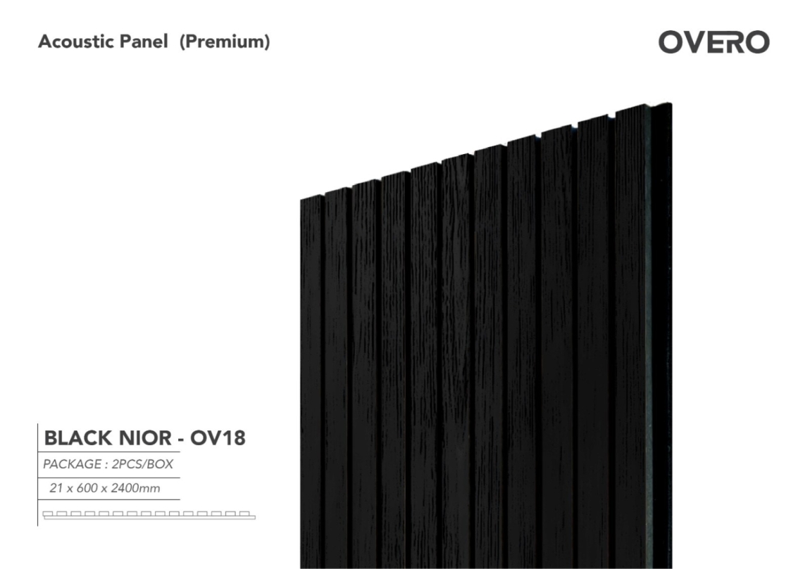 Black Nior - OV18 Acoustic Panel Flooring Choose Sample / Pattern Chart