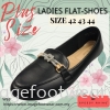 SPEEDY RHINO Plussize Ladies Comfort Flat Shoes -SR-530184(B)-33- BLACK Colour Plus Size Shoes