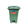 80L Mobile Garbage Bin with Pedal (Green) 2 Wheels Garbage Bin Garbage Bin