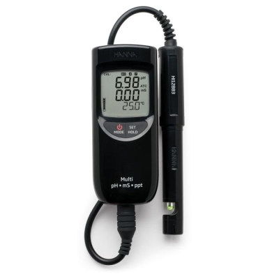 HI991301 Portable Waterproof pH/EC/TDS Meter (High Range)