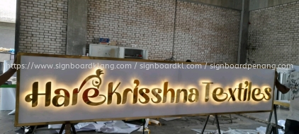 Stainless Steel Gold Mirror Box Up LED Backlit Lettering Signboard Manufacture Factory At Klang Kepong Damansara Putrajaya Selayang Jenjarom Cheras Pudu Meru 