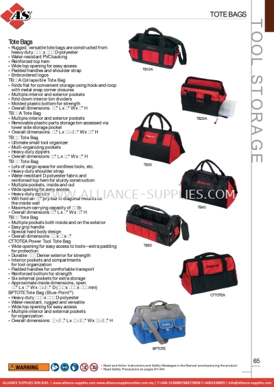 SNAP-ON Tote Bags