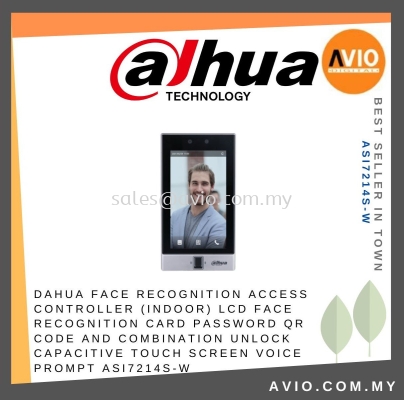 Dahua Face Recognition Access Controller (Indoor) LCD Face Recognition Card Password QR Code and combination unlock Capacitive ASI7214S-W