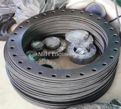 Rubber flange gasket