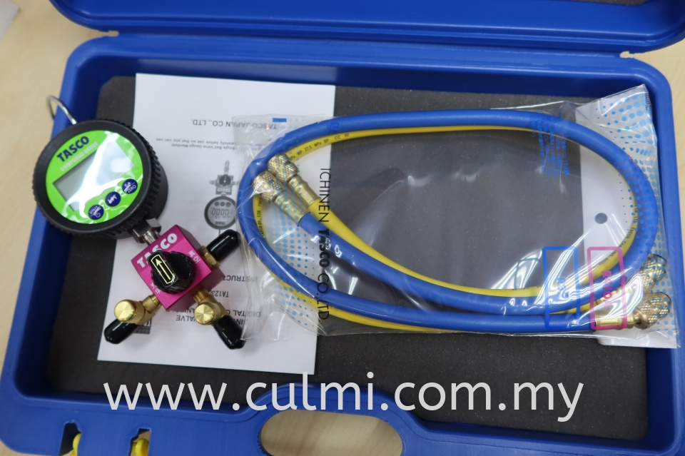 TASCO TA123DZ-1-EXP SINGLE BALL VALVE DIGITAL GAUGE MANIFOLD KIT (R410A/R32) (REPLACED:TA123DZP-1)