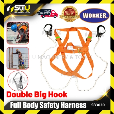 WORKER SB3030 Full Body Safety Harness with 2 Hook
