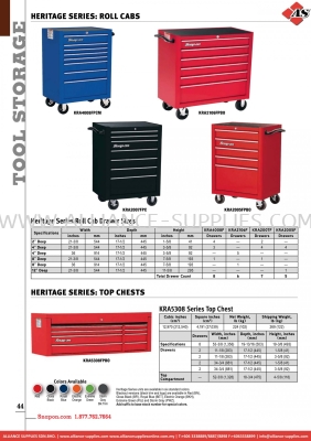 SNAP-ON Heritage Series: Roll Cabs / Top Chests / 