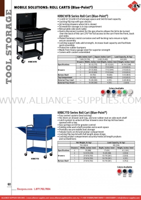 SNAP-ON Mobile Solutions: Roll Carts (Blue-Point®)