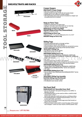 SNAP-ON Accessories: Shelves/Trays And Racks