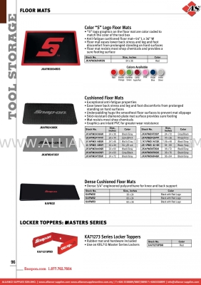 SNAP-ON Floor Mats / Locker Toppers: Classic And Masters Series