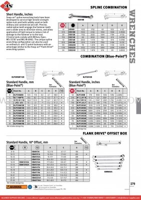 SNAP-ON Spline Combination / Combination (Blue-point®) / Flank Drive® Offset Box