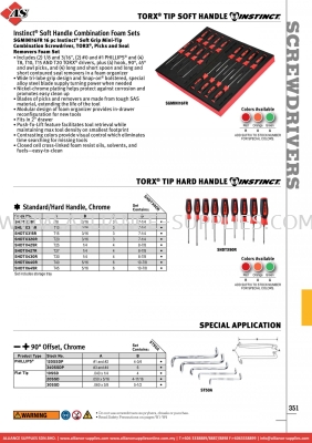 SNAP-ON Torx® Tip Soft Handle / Torx® Tip Hard Handle / Special Application