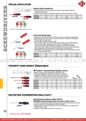 SNAP-ON Special Application - Marine Plug Screwdrivers