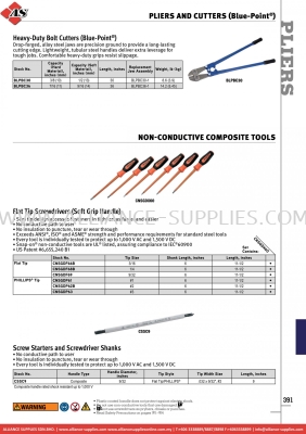 SNAP-ON Pliers And Cutters (Blue-point®) / Non-conductive Composite Tools