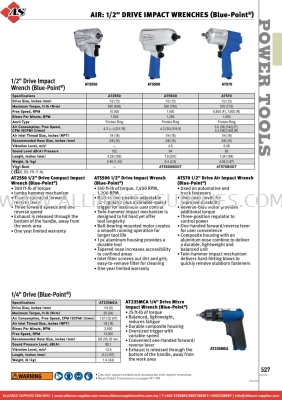 SNAP-ON Air: 1/2" Drive Impact Wrenches (Blue-Point®)