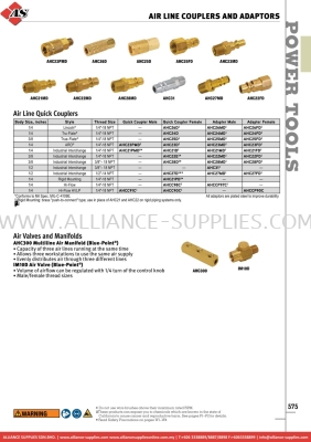 SNAP-ON Air Line Couplers And Adaptors