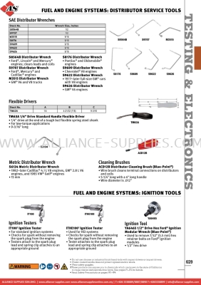 SNAP-ON Fuel And Engine Systems: Distributor Service Tools / Ignition Tools