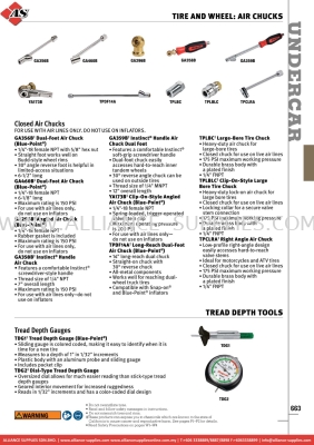 SNAP-ON Tire And Wheel: Air Chucks / Tread Depth Tools