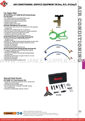 SNAP-ON Air Conditioning: Can Tapper Valve / Seal and Clutch Service