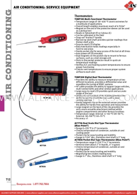 SNAP-ON Air Conditioning: Thermometers 