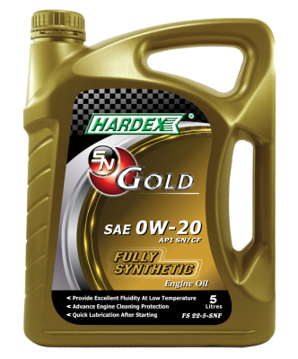 HARDEX SN GOLD FULLY SYNTHETIC ENGINE OIL SERIES SAE 0W-20