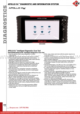 SNAP-ON Apollo-d9 ™ Diagnostic And Information Syste