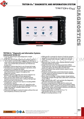 SNAP-ON TRITON-D10™ Diagnostic And Information System