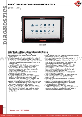 SNAP-ON ZEUS+ ™ Diagnostic And Information System