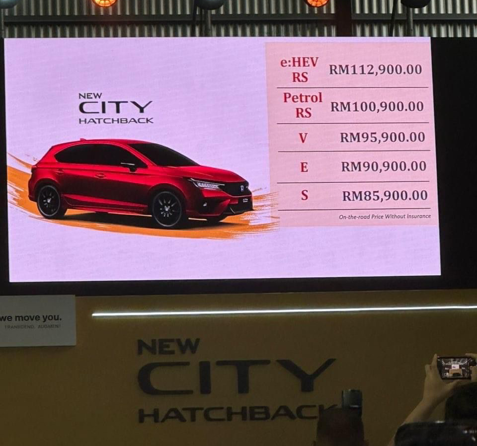 How much is Honda City hatchback 2024 in Malaysia?